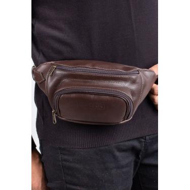 Imagem de Pochete masculina de couro Igor