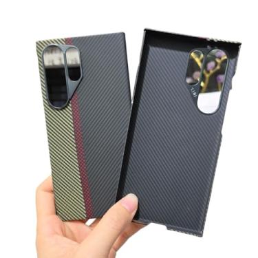 Imagem de Waillynice Capa de fibra de carbono original para Samsung Galaxy S24 Ultra Anti-queda de fibra de aramida Design S24ultra Capa (600D Cor Anel) Grande, para S24 Ultra)