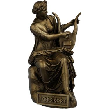Imagem de Estátua Terpsícore - Musa Grega da Dança e Canto Coral (Cor Ouro Velho)