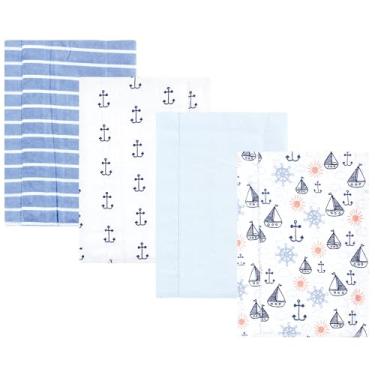 Imagem de Hudson Baby Panos de flanela de algodão unissex para bebês, tamanho único, Luz do sol e veleiros, tamanho nico