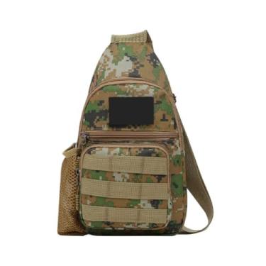 Imagem de Bolsa transversal masculina pochete impermeável para ombro tiracolo (Verde camuflado)
