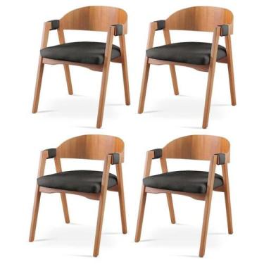 Imagem de Kit 4 Cadeiras para Sala de Jantar Luna - Zurc Decor