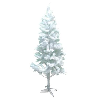 Imagem de Árvore De Natal Branca OU Verde 180cm 400 Galhos Pé de Ferro Luxuosa Cheia Grandes Pinheiro Premium(Branca 1,80m,SEM PISCA)