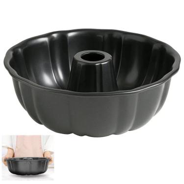 Imagem de Forma Antiaderente Bolo Pudim Redondo Furo no Meio Refeiçao Cozinha Sobremesa Receita P...