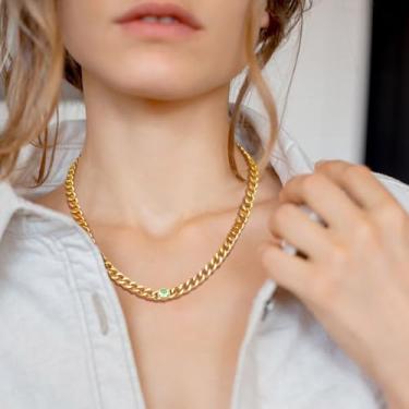 Imagem de Colar grosso com elos de corrente, One Size, Aço inoxidável, Sem Pedra Preciosa