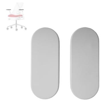 Imagem de MingYi.office Almofadas de substituição para cadeira de escritório Herman Miller Sayl com braços totalmente ajustáveis (braços 4D), cinza claro/preto (1 par) (cinza)