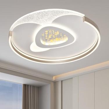 Imagem de Luminária de Teto LED 90W Super Brilhante - 3 Cores Ajustáveis: Luz Quente (3000K), Neutra (4000K) e Fria (6000K), Espectro Completo, Alumínio e Ferro,Bivolt, Ideal para Sala, Quarto, Cozinha