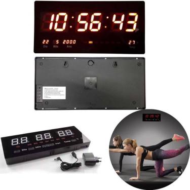 Imagem de Relógio Digital Led Grande Data Ginásio Entrega Rápida
