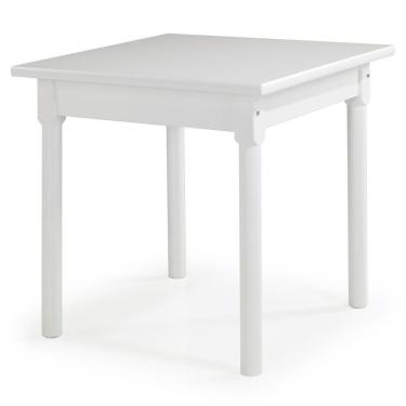 Imagem de Mesa Quadrada 4 Lugares Em Madeira Maciça Mv Outlet Branco