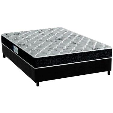 Imagem de Cama Box Casal: Colchão Espuma Probel D45/Ep Advanced Tech2000 + Base Crc Suede Black(138X188)