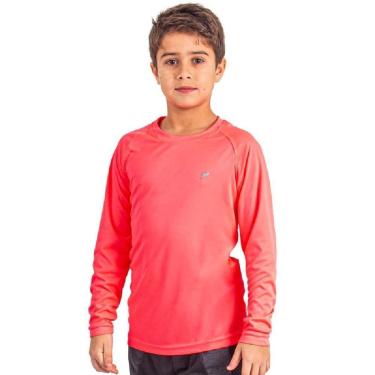 Imagem de Camiseta Poker Fator de Proteção UV50+ Infantil - Rosa Neon-Unissex