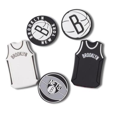 Imagem de Jibbitz Crocs Nba Brooklyn Nets Pack 5 Único-Unissex
