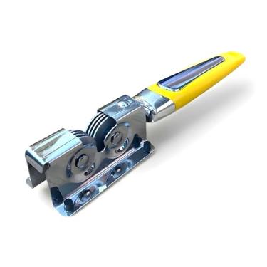 Imagem de Amolador Afiador de Facas e Tesouras Profissional Manual em Aço Inox Para Cozinha, Açougue, Restaurante e Serviços de Corte em Geral