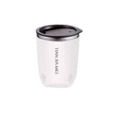 Imagem de Copo isolado à prova de vazamento com tampa garrafa de água copo térmico de 300 ml para estudantes (branco)