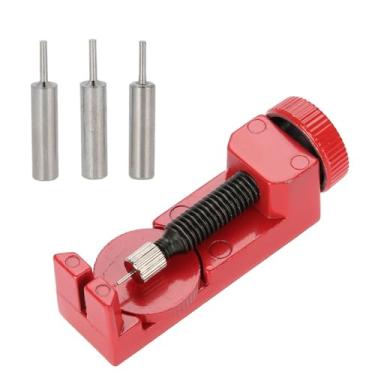 Imagem de Chiffonade Kit de reparo de pulseira de relógio de metal de 4 cm com design giratório ajustável, para manutenção "faça você mesmo", serve para a maioria das pulseiras, Vermelho