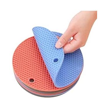 Imagem de Kit 5 Descansos Panela em Silicone Protetor Resistente (Preto)