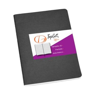 Imagem de Caderneta 14x21cm A5 40 Folhas Pautadas Tupi TopGet (Preto)