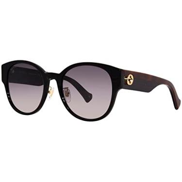 Imagem de Gucci GG1304SK 001 Óculos de sol feminino preto/Havana/cinza dégradé 56 mm