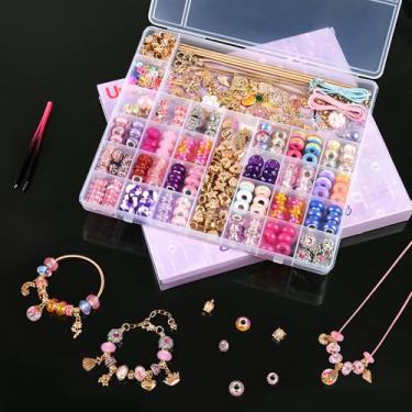 Imagem de Uniartfy Kit de fabricação de pulseiras, 305 peças de joias para meninas de 8 a 12 anos, presentes de aniversário, artesanato DIY para adolescentes, mulheres, crianças de 5, 6, 7, 8, 9, 10, 11, 12