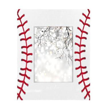Imagem de Skerhhux Moldura de beisebol branca esportiva de 12 x 17 cm para mesa vertical ou horizontal e exibição de parede, moldura de beisebol para pôster de certificado, decoração de casa, ideias de