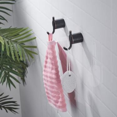 Imagem de SWHYGER Ganchos de roupão de bronze polido a óleo de aço inoxidável 304, conjunto de cabide resistente montado na parede, acessórios de banheiro multiuso, SW-96068-8ORB-2.