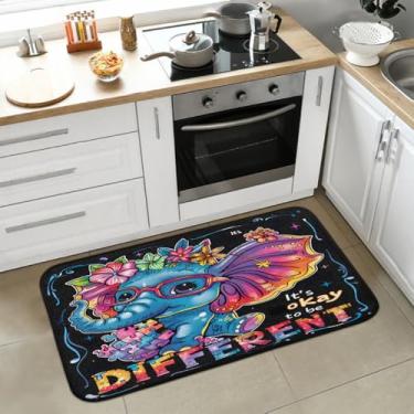 Imagem de Tapete de cozinha antiderrapante, lavável, antifadiga, macio, absorvente, tapete de cozinha, tapete de boas-vindas para cozinha, interior, entrada, pia, lavanderia, decoração de casa, autismo