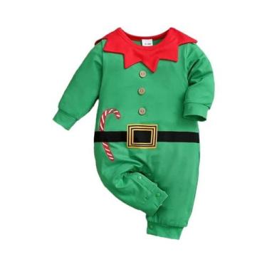 Imagem de Macacão De Elfo Para Bebê Recém-Nascido, Manga Longa, Roupas Confortáv