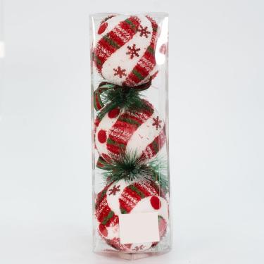Imagem de Kit 3 Bolas De Natal árvore De Natal Enfeite 75mm Natalino