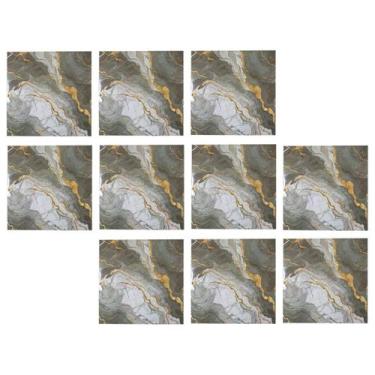 Imagem de Placa Adesiva Marmore 3D Kit 10 uni Obra Reforma Casa Quarto Sala Cozi