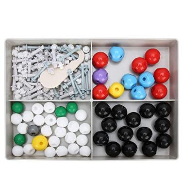 Imagem de Conjunto de kit de modelo molecular XMM067 54 unidades modelo avançado de estrutura de átomo de bola e bastão para uso em laboratório de ensino de química plástico ecológico
