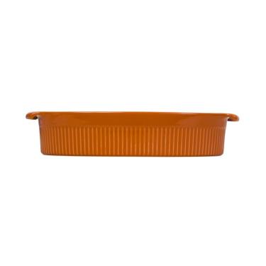 Imagem de Forma Oval Travessa Refratária 32,5 cm Laranja 1,8 L Germer