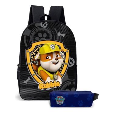 Imagem de Mochila Escolar Com Estojo Infantil Patrulha Canina  - Use Thuco, Rubb