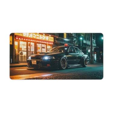 Imagem de HouLaiZhe JDM Sports Modificado R32 Black Warrior Cool Gaming Mouse Pads JDM Car Desk Pads Grandes Mousepads para teclado de mesa tapete de computador 30 x 60 cm