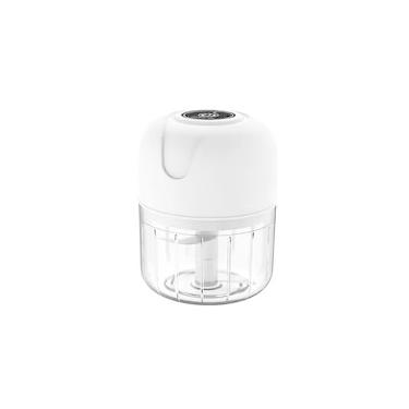 Imagem de Mini Processador Elétrico Recarregável USB, Moedor de Carne Vegetais Alho Fruta Amendoim, 250ml, Branco
