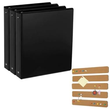 Imagem de Fichário de 3 anéis, 2,5 cm, vista de apresentação, preto, comporta 225 folhas