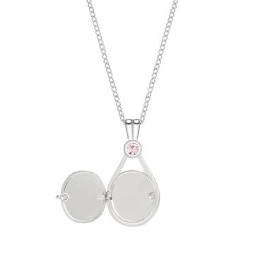 Imagem de Lenwuynyo Colar de sereia H2O com fecho OT e fechos de alternância com pingente de medalhão de concha aberta com joias de cristal para mulheres, Zinco, Strass