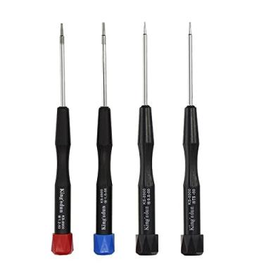 Imagem de Uacen Conjunto De 4 Chaves Fenda Precisão Pentalobe P2 P5 P6 5 Pontas Estrelas 0,8 Mm, 1,2 Mm E 1,5 Ou Ts1 Ts4 Ts5 Torx T5 Para Reparo Releitura Iphone Macbook Pro Air