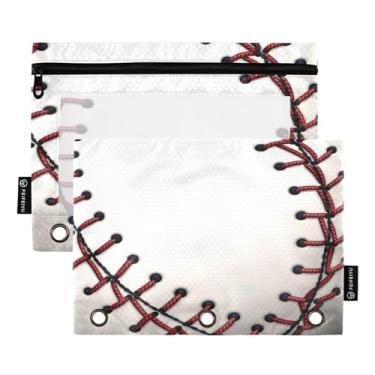 Imagem de Wassud Pacote com 2 pastas para fichário de beisebol com 3 furos, pasta organizadora de arquivos para casa, escritório