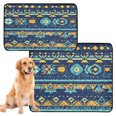 Imagem de CEBUGI Almofadas de xixi laváveis para cães, pacote com 3, almofadas impermeáveis para filhotes de cachorro, antiderrapante, à prova de vazamento, para cama de cercadinho, fundo abstrato