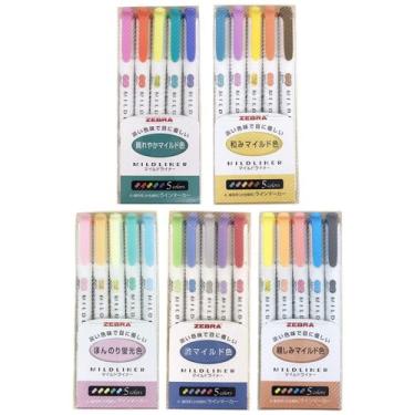 Imagem de Highlighter ZEBRA MILDLINER Pastel, pacote com 25