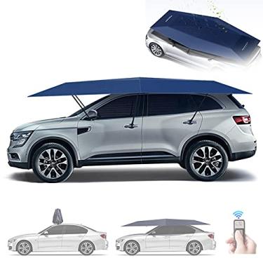 Imagem de Cobertura automática de teto de carro, cobertura de barraca dobrável de verão de 5,2 m para veículo, controle remoto com carregador removível, para-sol totalmente automático para carro