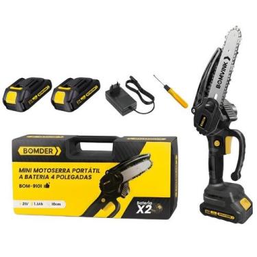 Imagem de Mini Motosserra a Bateria 21V com Maleta e Acessórios - Bomvink