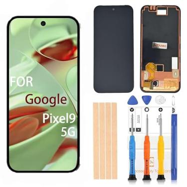 Imagem de Pishzeo Digitalizador LCD OEM Super Actua AMOLED de 6,3 polegadas para substituição de tela do Google Pixel 9 5G G2YBB GUR25 G1B60 com moldura (com sensor de impressão digital)