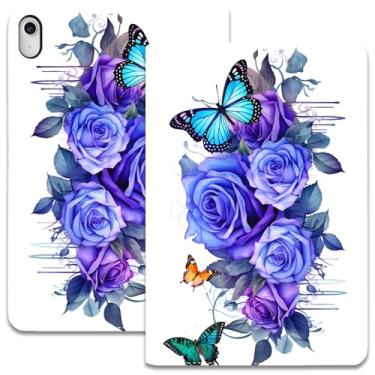 Imagem de Capa para iPad (A16) 11ª geração 11 polegadas 2025 / iPad 10ª geração 10,9 polegadas 2022, suporte ajustável, auto despertar/hibernar, capa inteligente - borboletas rosas