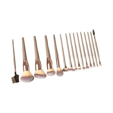 Imagem de Conjunto De Pincéis De Maquiagem Para Rosto E Olhos: Sombra, Sobrancel