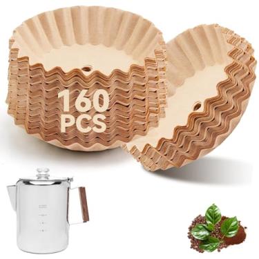 Imagem de 160 filtros de café perfurados compatíveis com cafeteira COLETTI, papel de filtro descartável para cafeteira COLETTI, 12 xícaras