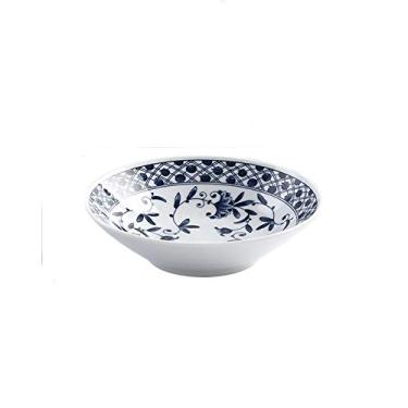 Imagem de Pratos de jantar, prato de jantar de 20 cm com padrões variados, prato de porcelana profunda adequado para cereais, sopas, sobremesas e salada de frutas, prato de servir no micro-ondas e máquina de