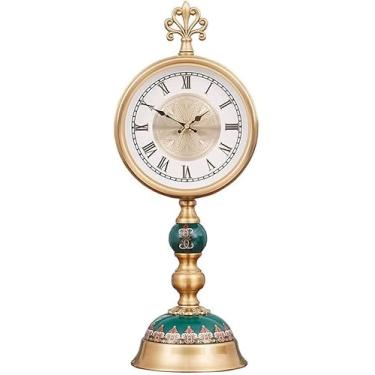 Imagem de Relógio de cornija, mesa de decoração de cabeceira, relógio de mesa vintage, relógio de mesa operado por bateria