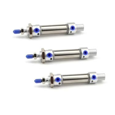 Imagem de VTGVVVTR 1 pç mini cilindro de aço inoxidável com amortecedor de ar MAC50*25/50/75/100/250/300/500-S-CA