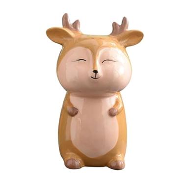 Imagem de Requintado cofrinho cerâmico criativo poupança pote ornamentos desktop caixa de moedas para casa sala de estar fácil de armazenar